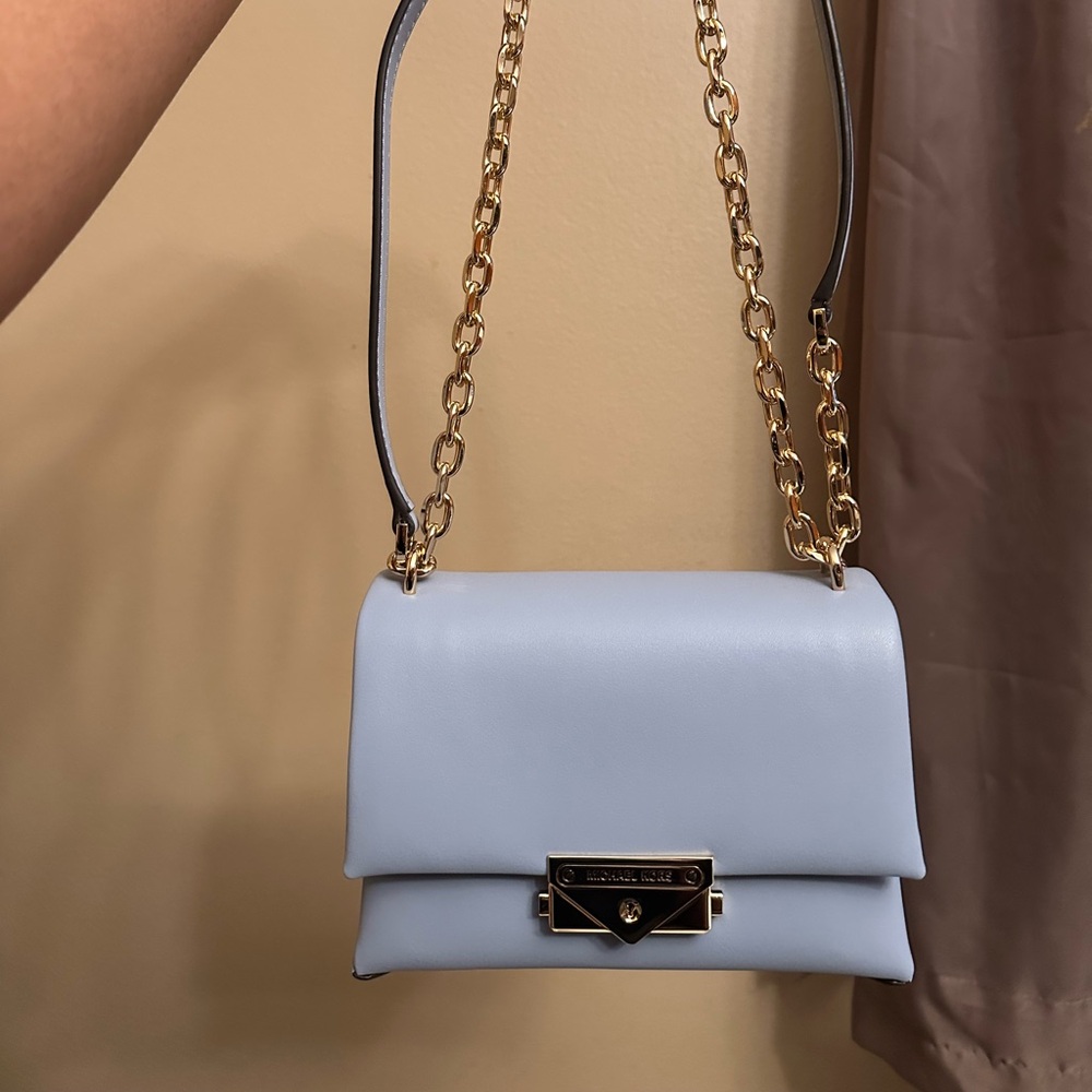 Michael Kors Blue Leather Shoulder Bag